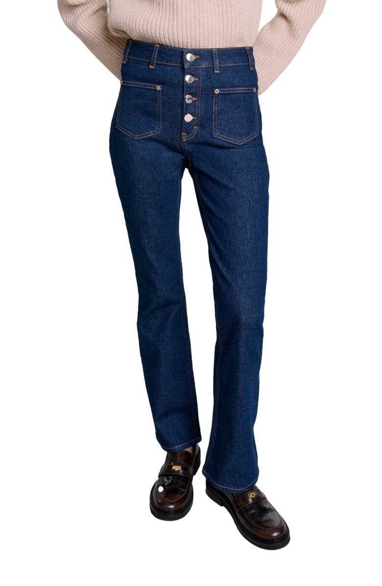 maje Denim jeans with pockets, Main, color, Dark Blue