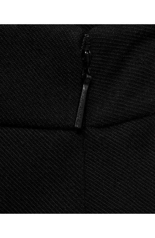 Shop Mango Slit Hem Wide Leg Trousers In Black
