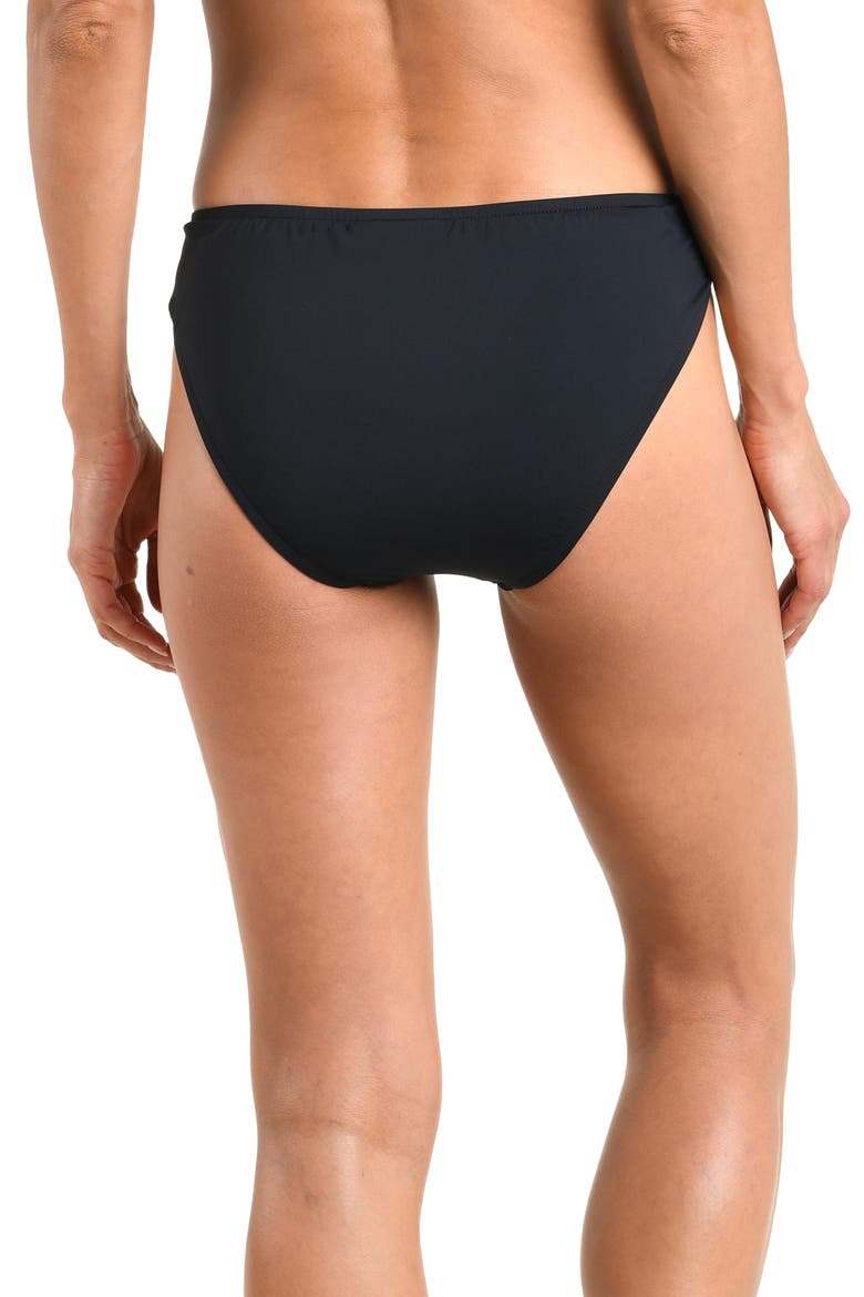Island Goddess Hipster Bikini Bottoms, Alternate, color, BLACK