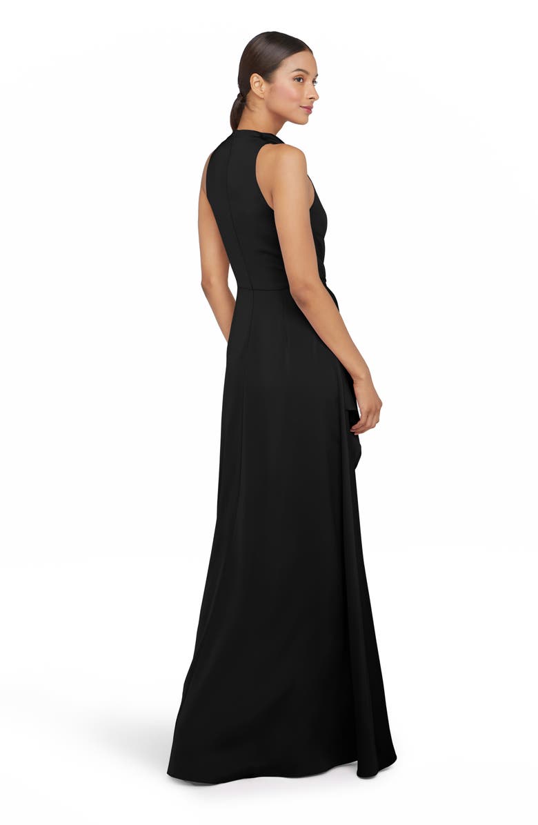 Theia Amara Cowl Neck Satin Gown, Alternate, color, 