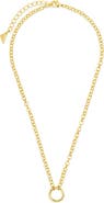 Sterling Forever Simple Link Pendant Chain Necklace