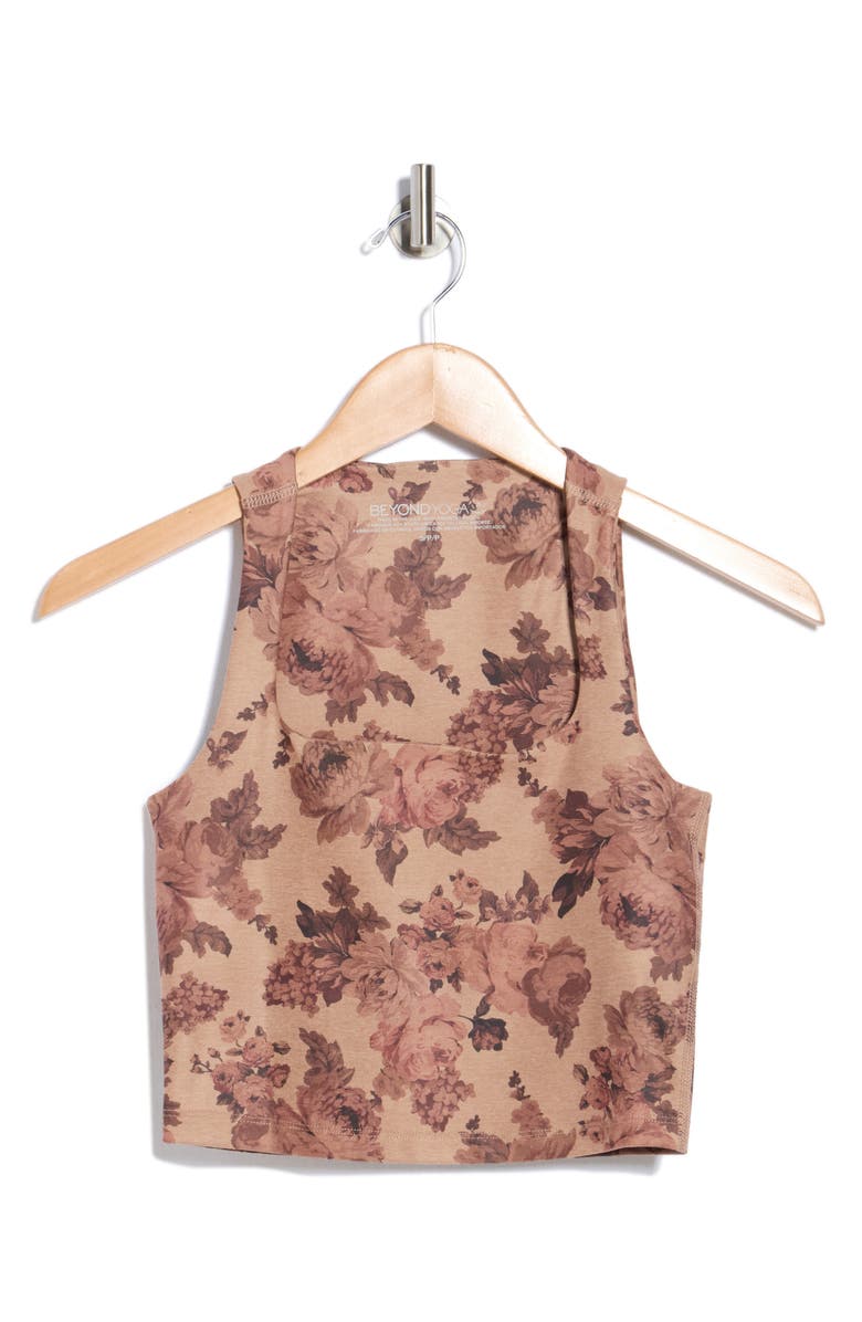 Beyond Yoga Softmark Square Neck Crop Tank, Alternate, color, Romantic Floral