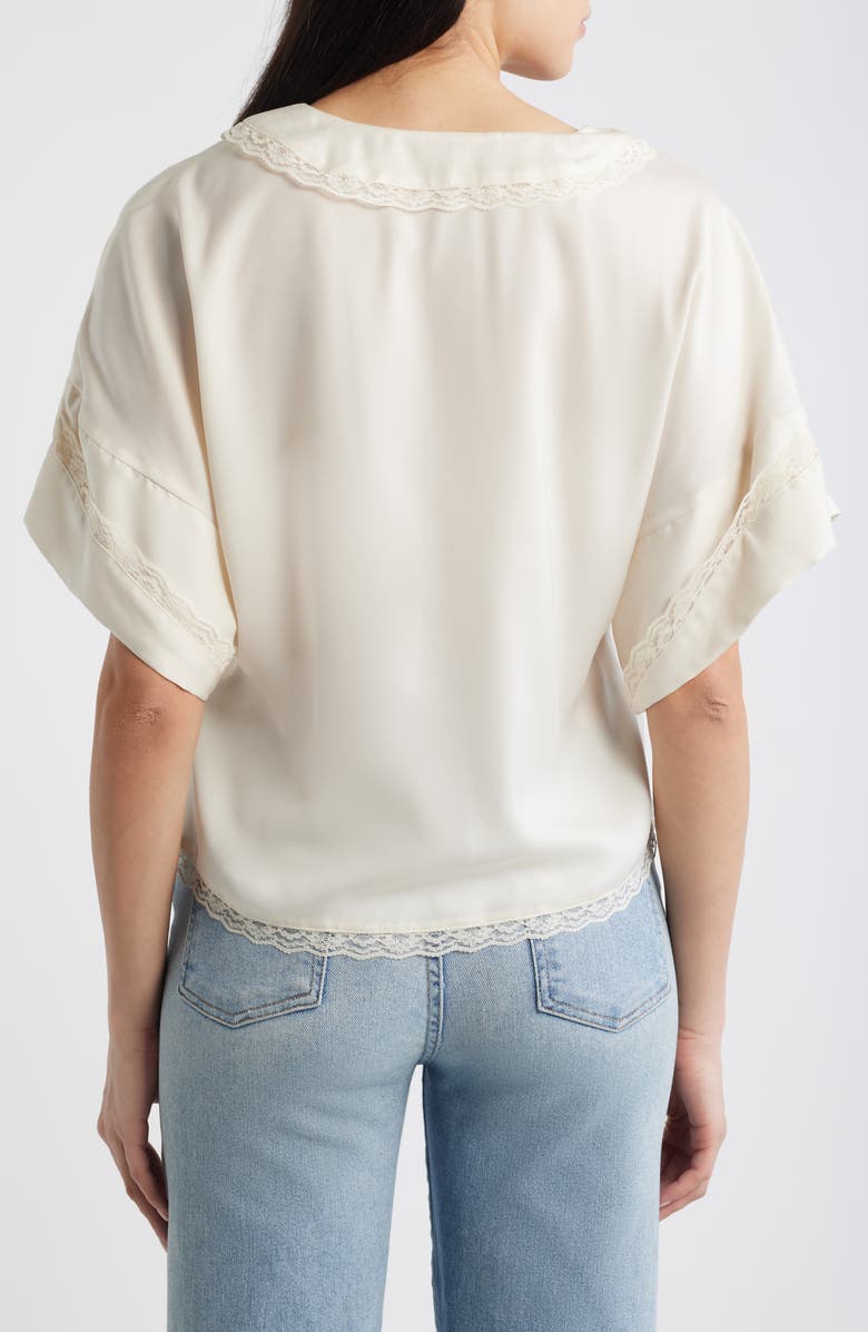 Wit & Wisdom Lace Trim Dolman Sleeve Top, Alternate, color,