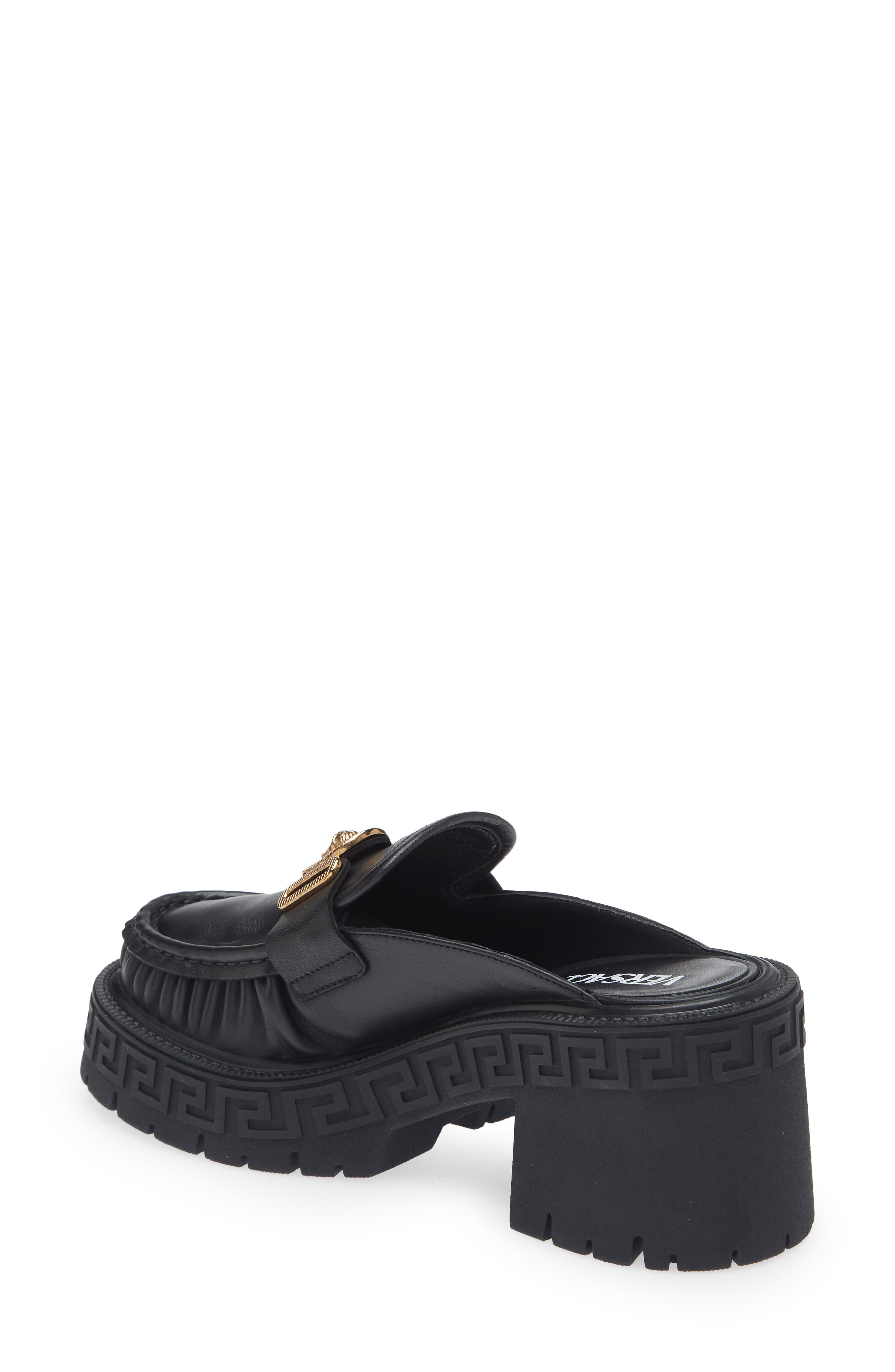 Versace Medusa Biggie Lug Sole Loafer Mule, Alternate, color, 