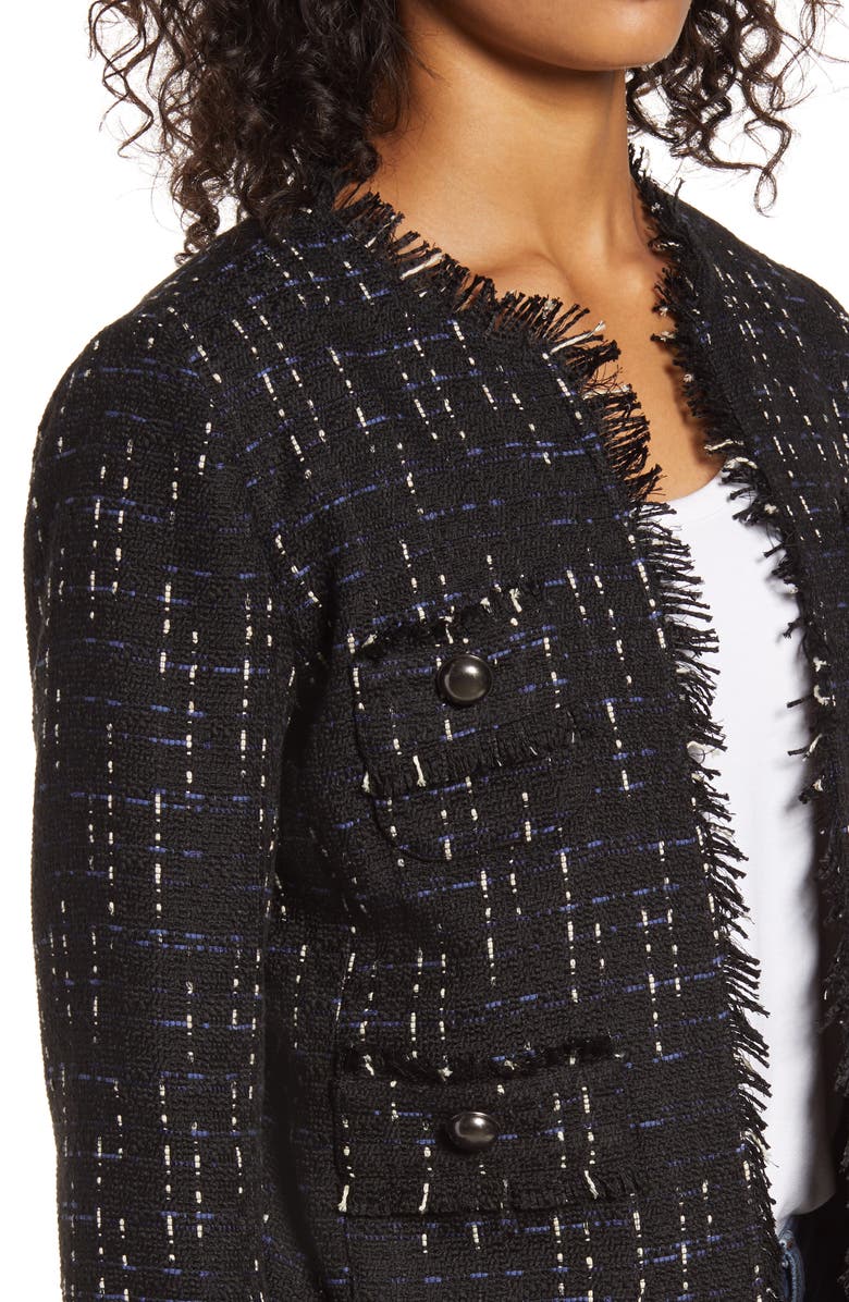Halogen<sup>®</sup> Fringe Tweed Jacket, Alternate, color, 