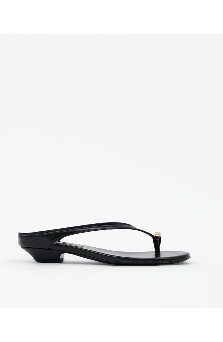 MI/MAI Juno Jewel Detail Flat Sandals, Main, color, Black