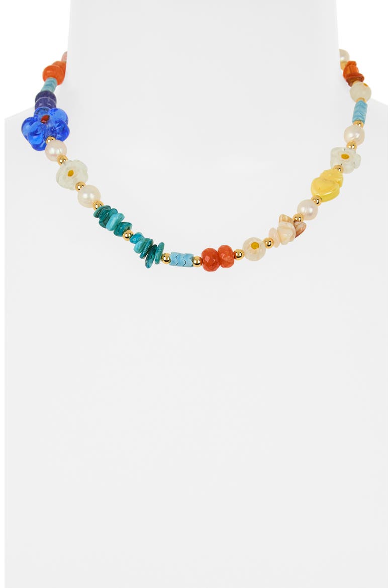 Mireille Assorted Bead Necklace, Alternate, color, GOLD