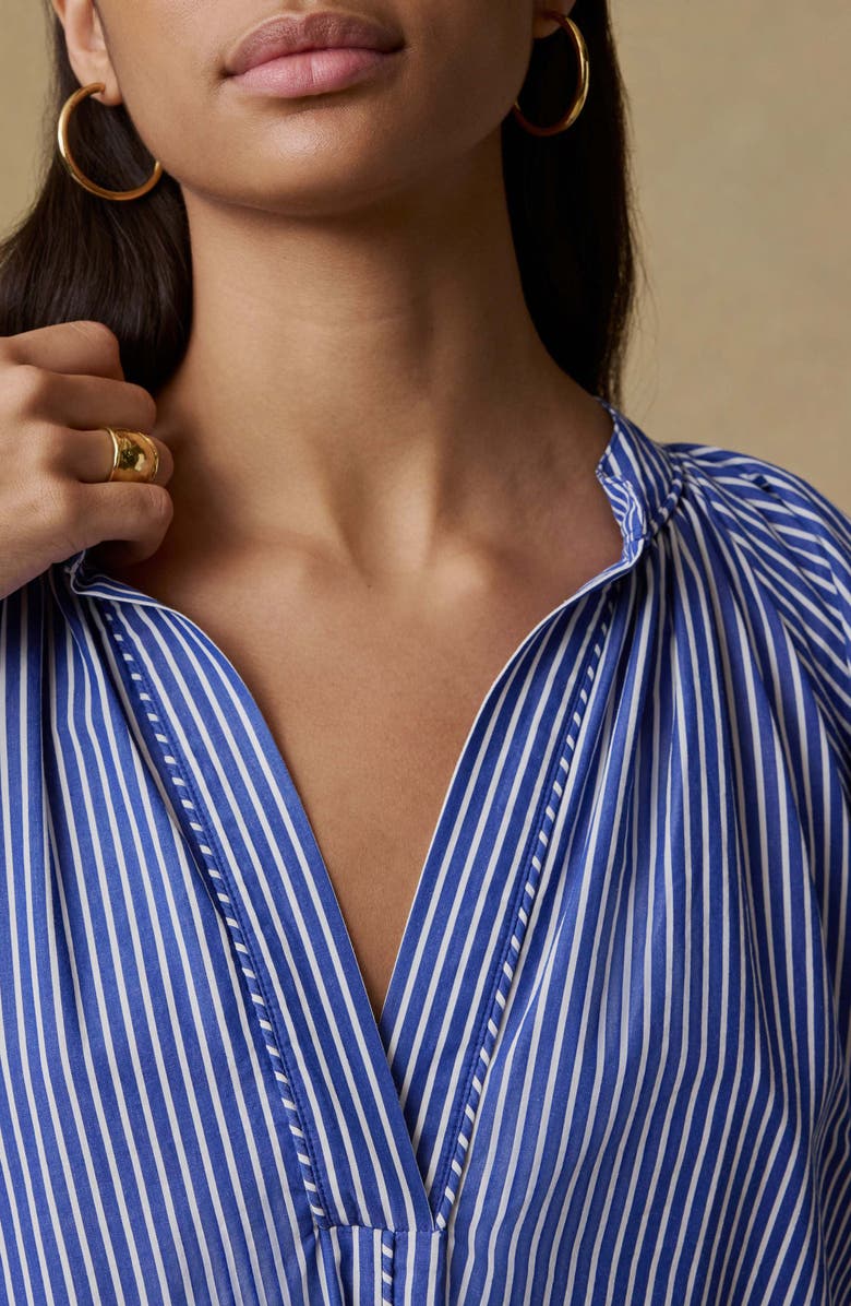 Faherty Kaia Coastal Tie Waist Poplin Maxi Dress, Alternate, color, 