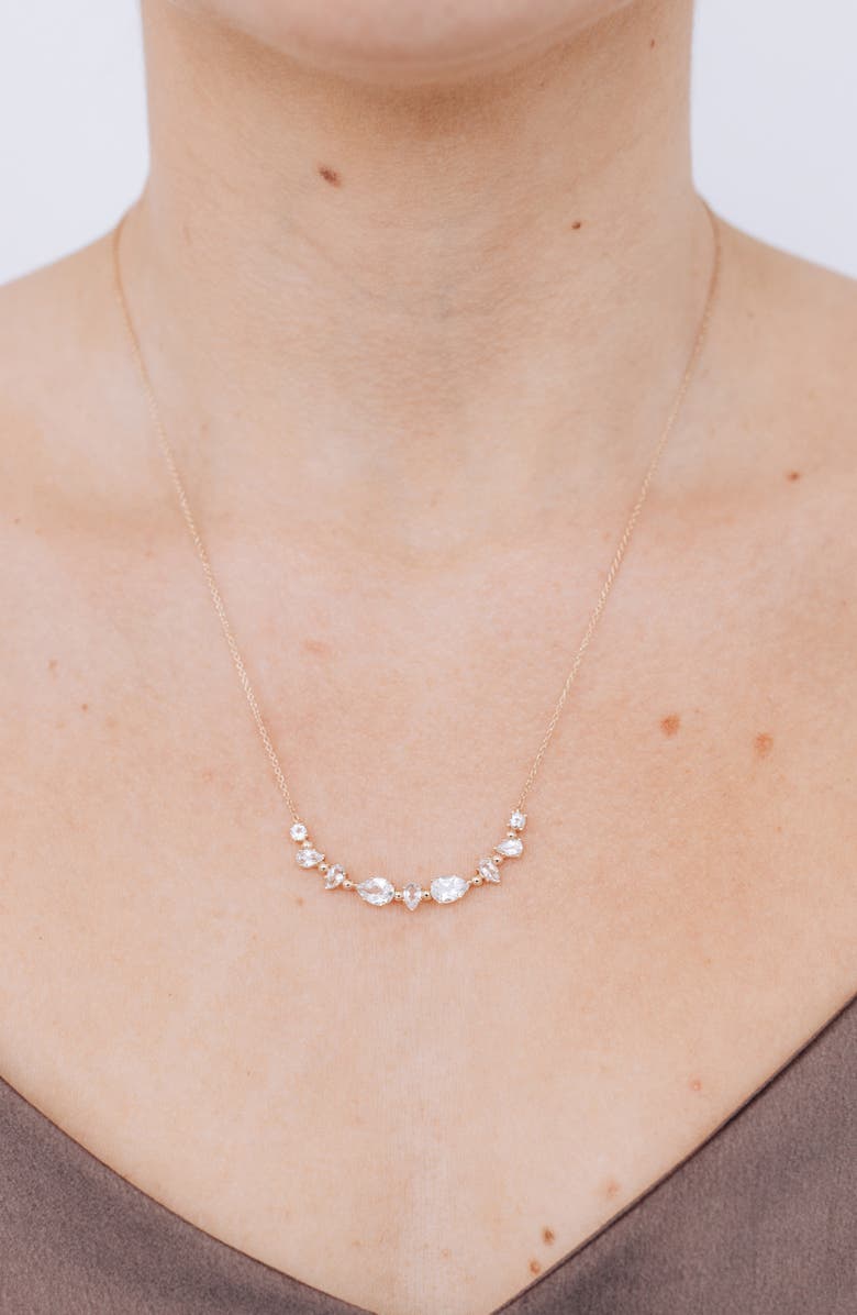 Anzie Mlia Curved Bar Necklace, Alternate, color, Gold