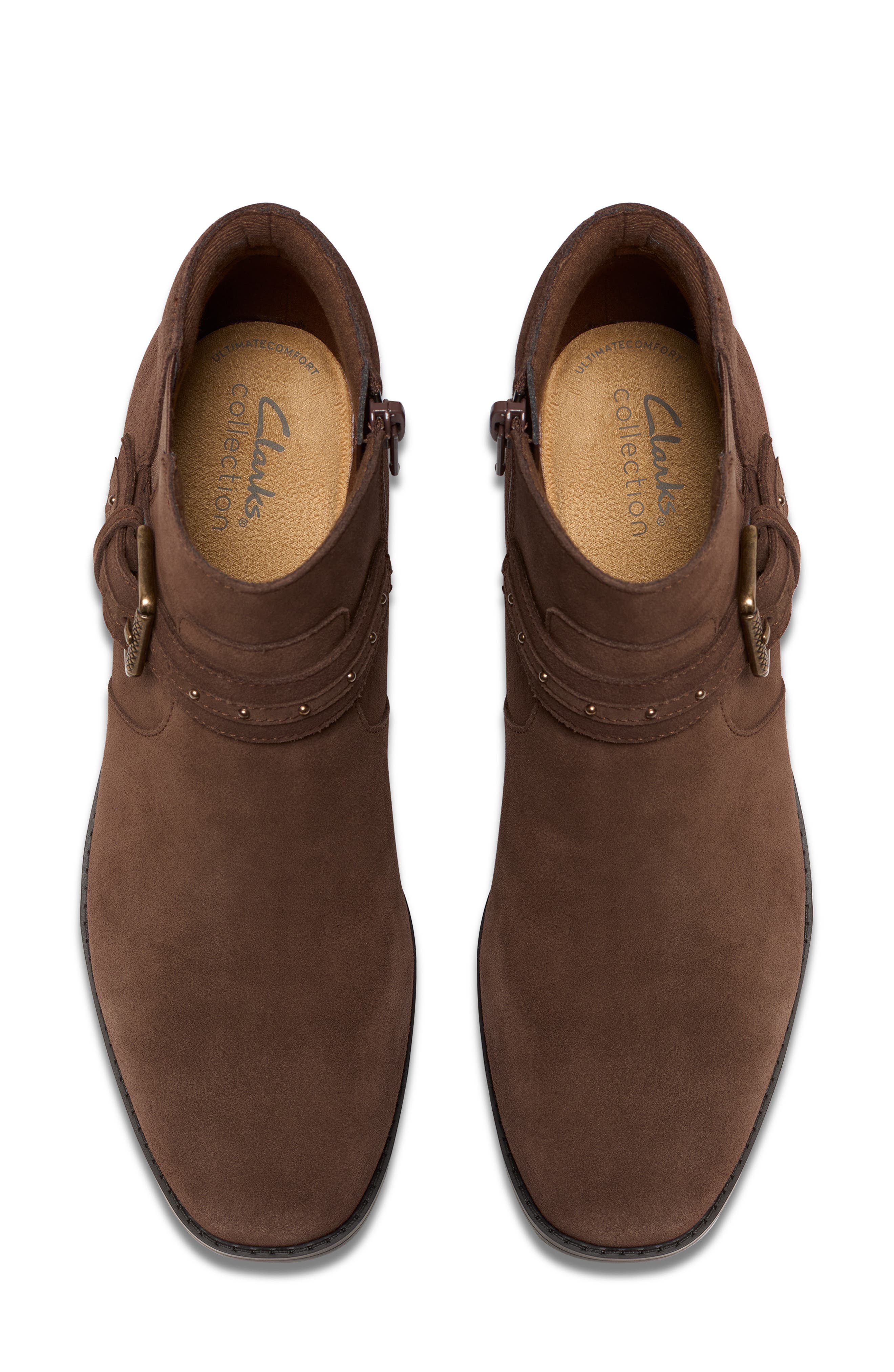 Danyelle Wish Ankle Bootie - Wide Width Available, Alternate, color, BROWN SUEDE
