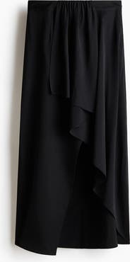 H&M Draped-panel Asymmetric Skirt