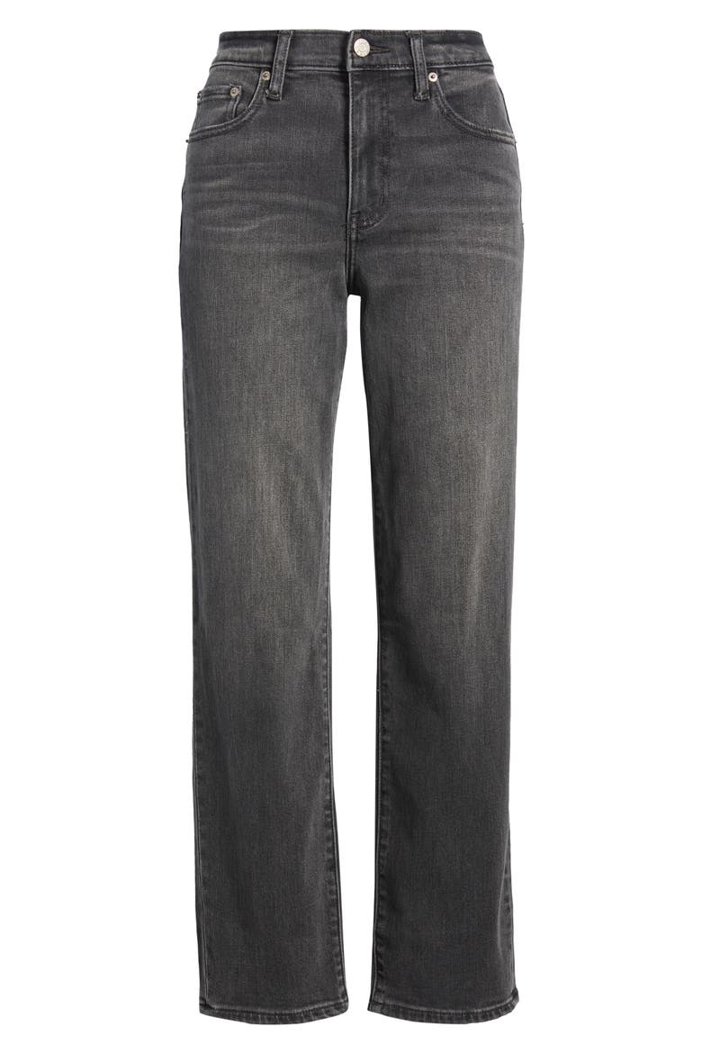 Rebel High Waist Ankle Straight Leg Jeans, Main, color, MOTION