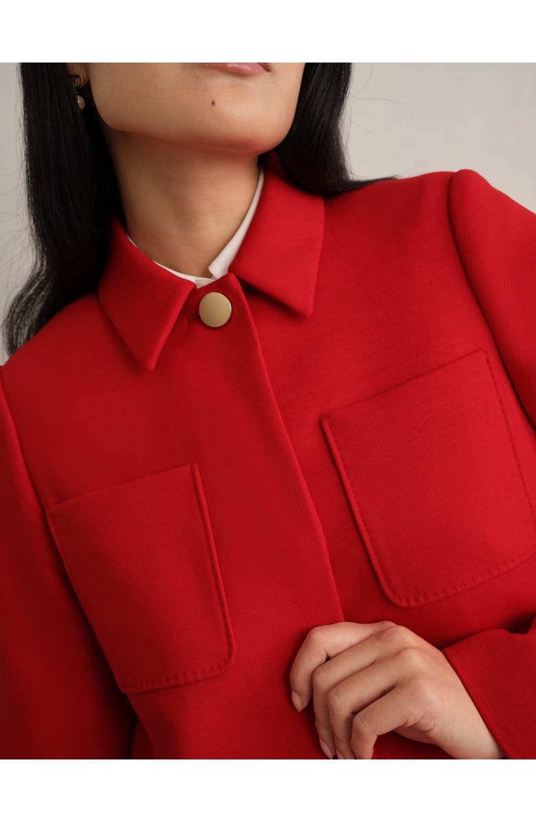 HOBBS LONDON Nessie Boxy Collard Jacket, Alternate, color, Pepper Red