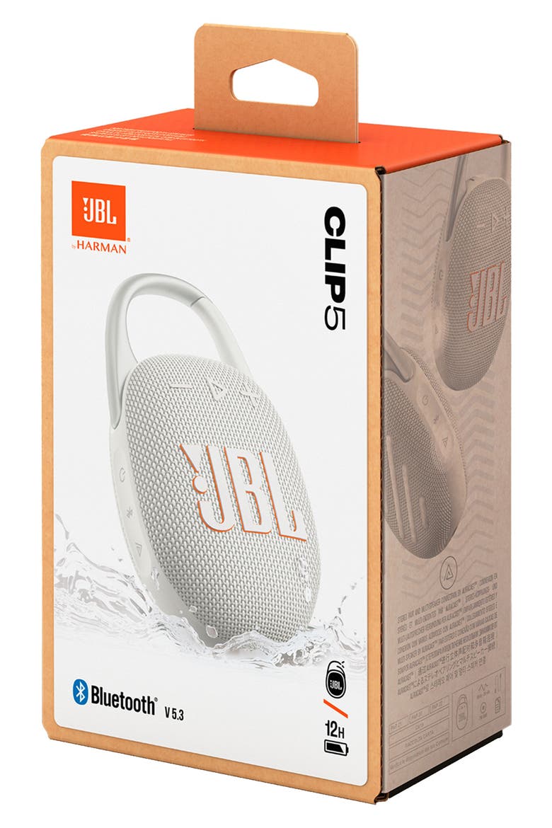 Clip 5 Waterproof Bluetooth® Speaker, Alternate, color, WHITE