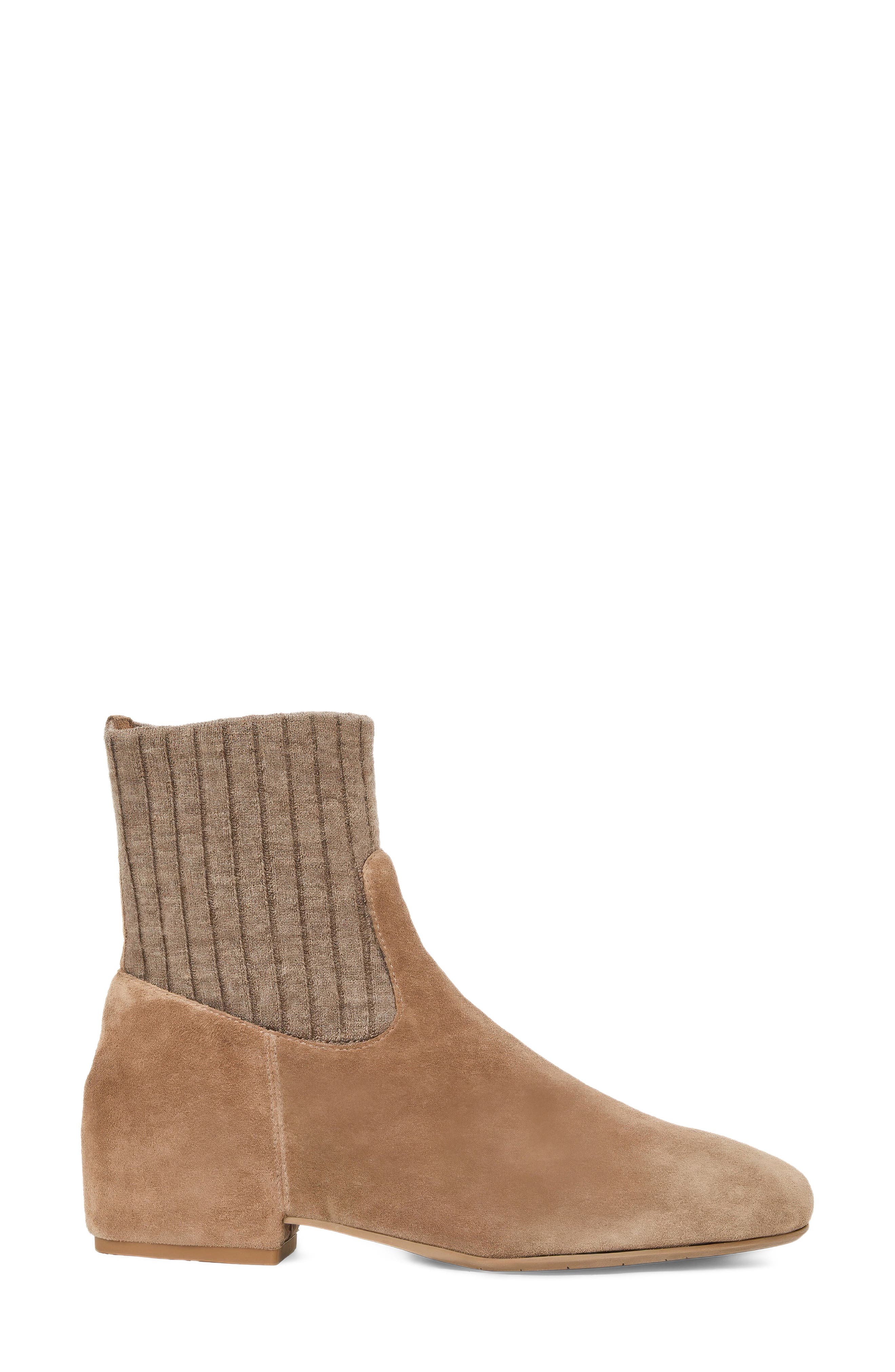 Ulyssa Cozy Bootie, Alternate, color, AMARETTO SUEDE/ KNIT