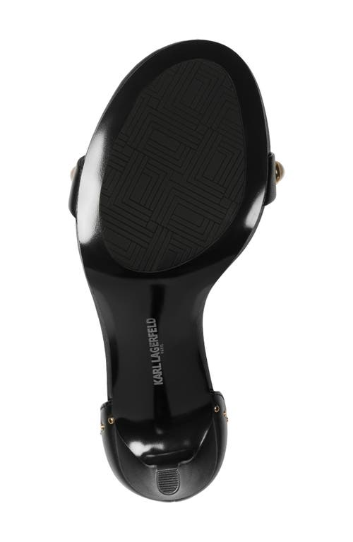 Karl Lagerfeld Paris Kenz Sequin Ankle Strap Sandal In Black