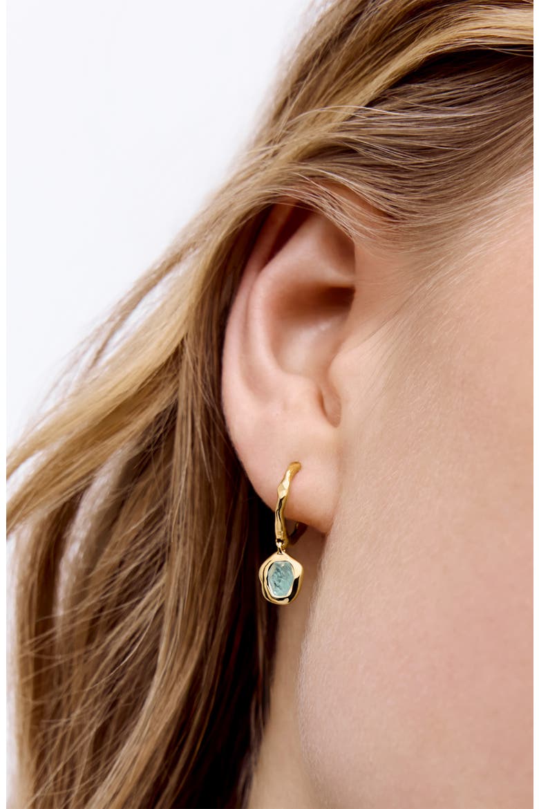 Odyssey Drop Huggie Hoop Earrings, Alternate, color, 18K GOLD VERMEIL