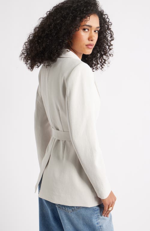 Open Edit Tie Waist Crepe Blazer