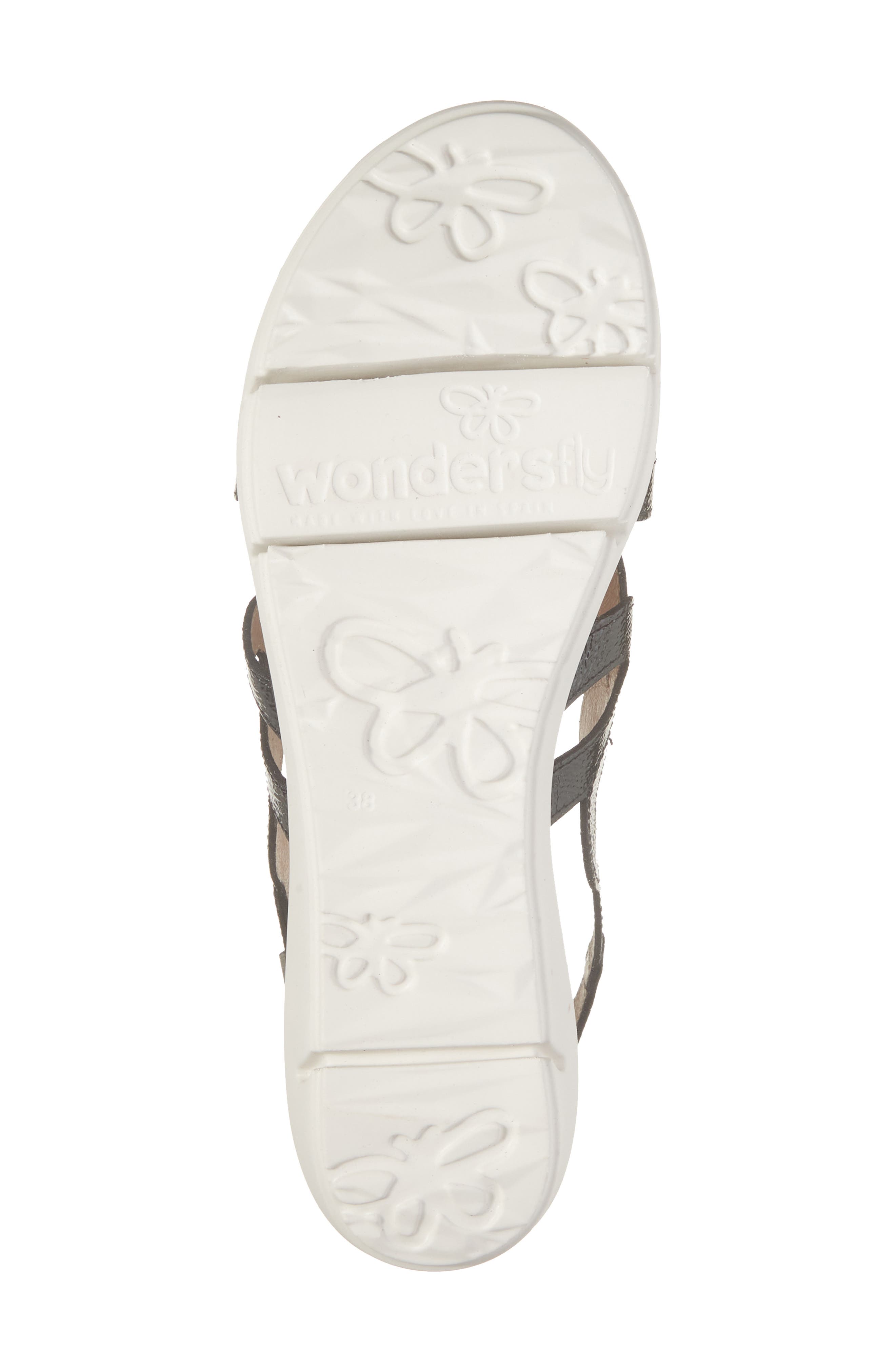 Wonders Slingback Platform Slide Sandal, Alternate, color, Lack Black