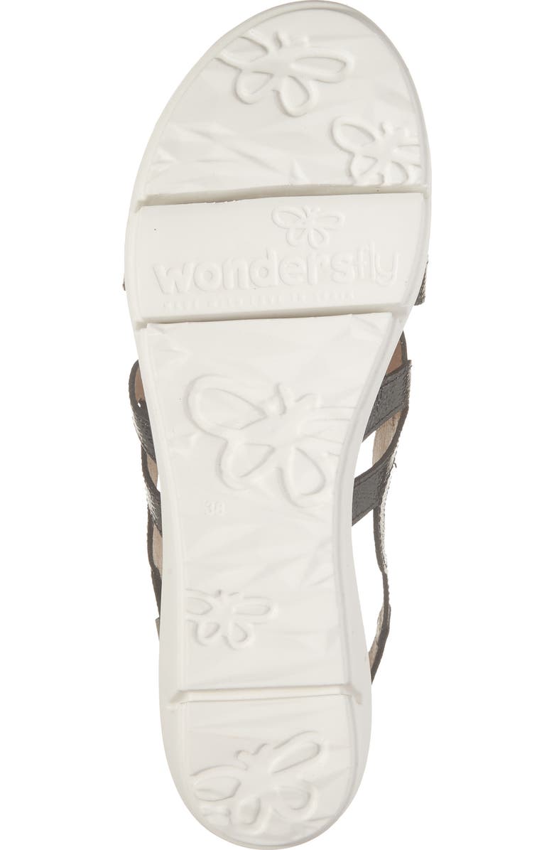 Wonders Slingback Platform Slide Sandal, Alternate, color, Lack Black