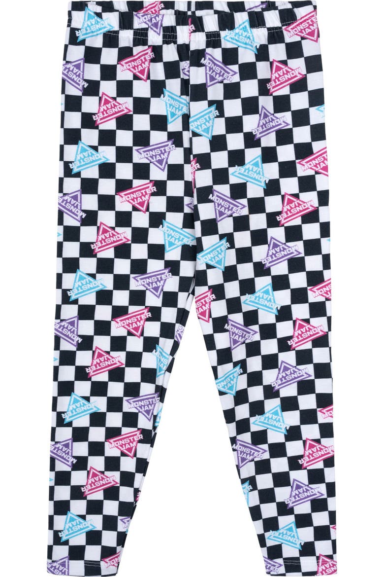 Sparkle Smash 2-Piece T-Shirt and Leggings Set, Alternate, color, Pink Black Checker