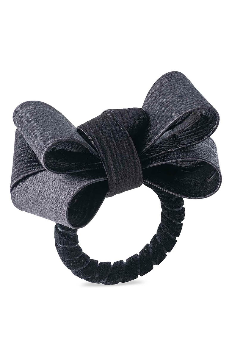 Juliska Tuxedo Set of 4 Napkin Rings, Alternate, color, Black