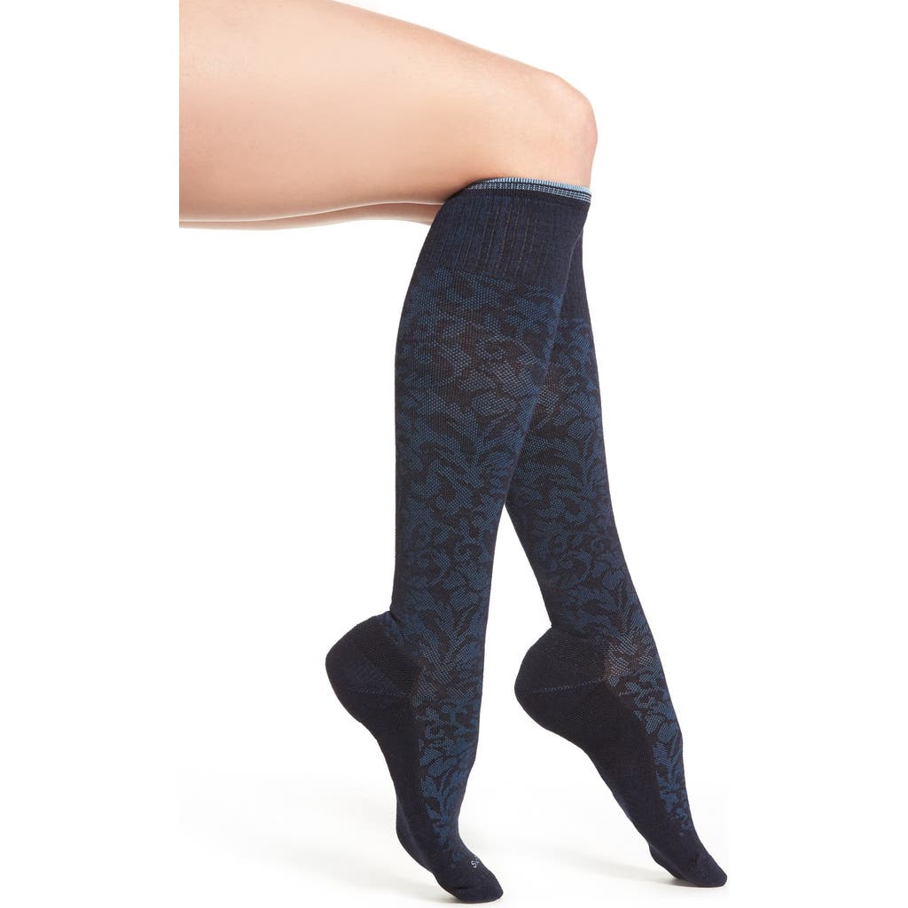 Sockwell 'damask' Compression Socks In Blue