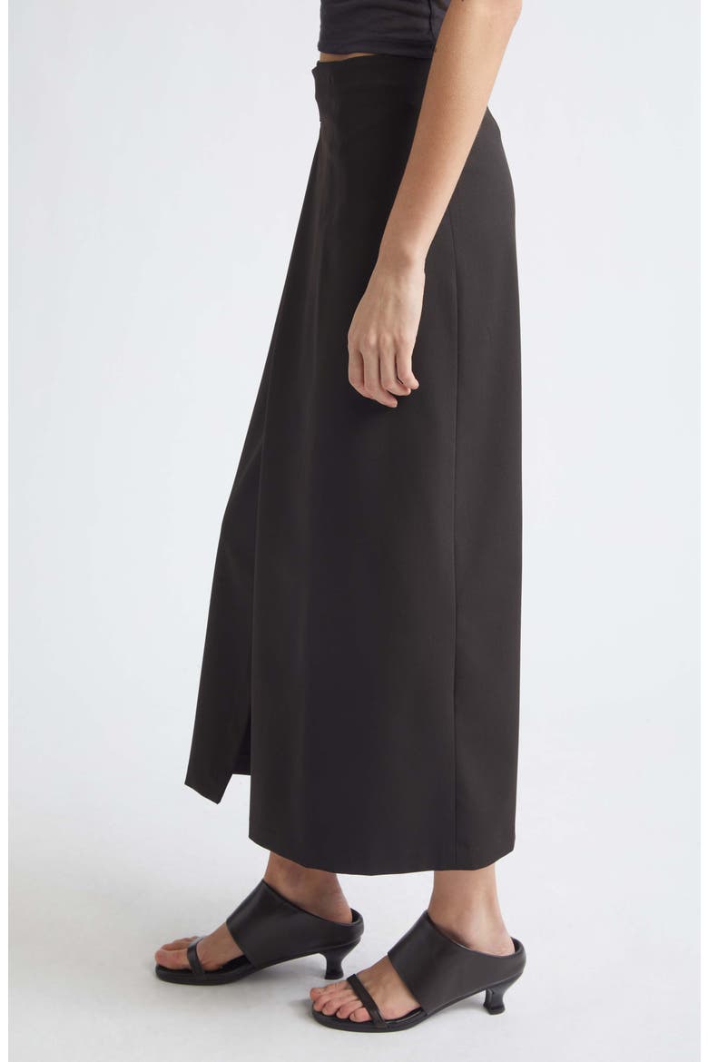 Blont Cool Suiting Wrap Skirt, Alternate, color, BROWN