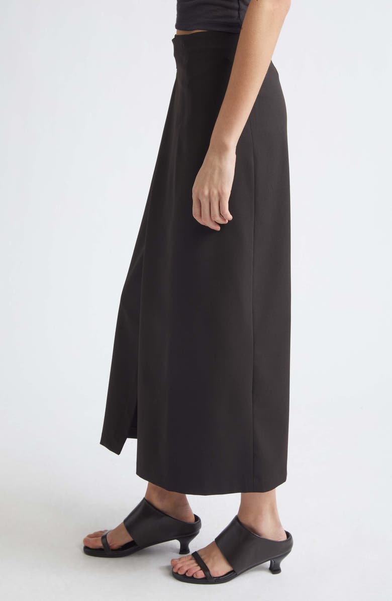 Paloma Wool Blont Cool Suiting Wrap Skirt, Alternate, color, Brown