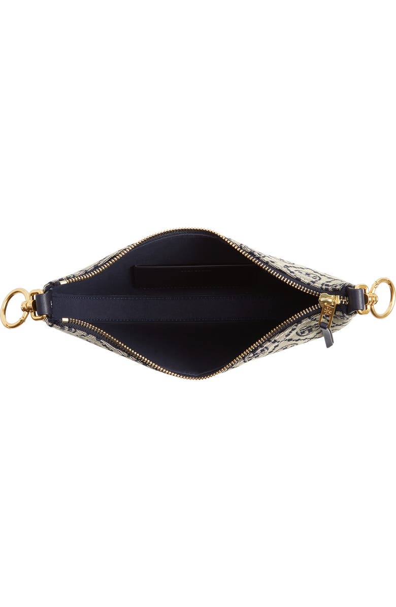 Tory Burch Mini T Monogram Jacquard Hobo Bag, Alternate, color,