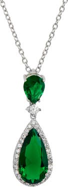 SAVVY CIE JEWELS Cubic Zirconia Pendant Necklace