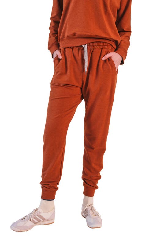POPLINEN Agnes Organic Cotton + Tencel Jogger Pant in Rust  product