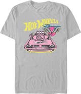 Hot Wheels Men's Hot Wheels Rodger Dodger Retro Racing Flags  Graphic T-Shirt