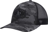 '47 Men's '47 Charcoal Oakland Athletics Tonal Camo Convoy Trucker Snapback Hat