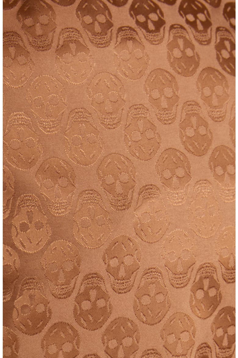 Skull Jacquard Satin Shorts, Alternate, color, CAMEL