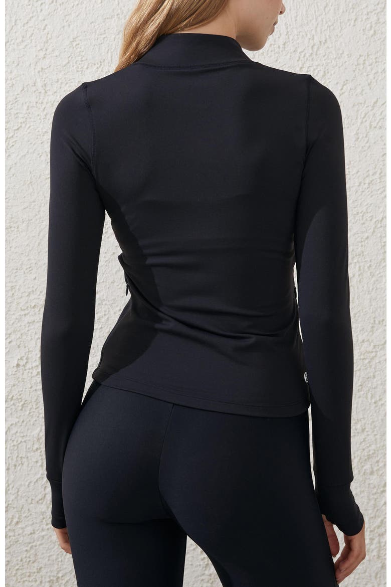 Women's Active Core Zip Through Long Sleeve, Alternate, color, Black