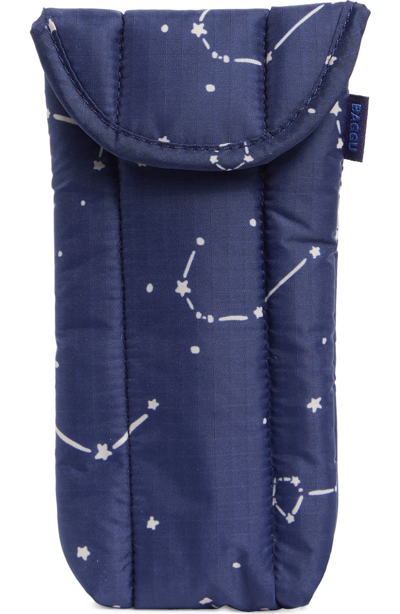 Baggu Puffy Glasses Sleeve, Main, color, Constellation Midnight