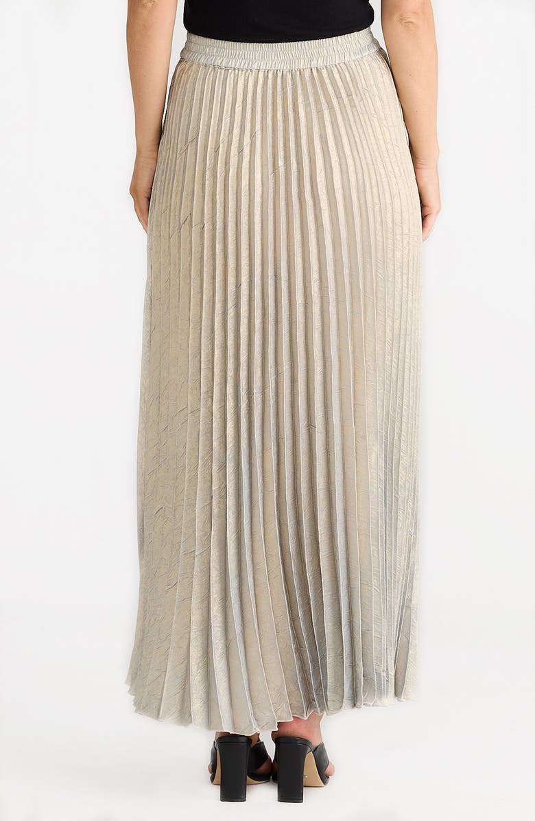Brave+True Alias Pleated Maxi Skirt, Alternate, color, Champagne