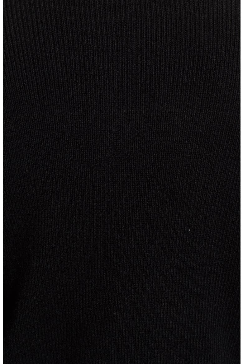 Ruffle Sleeve Sweater, Alternate, color, BLACK
