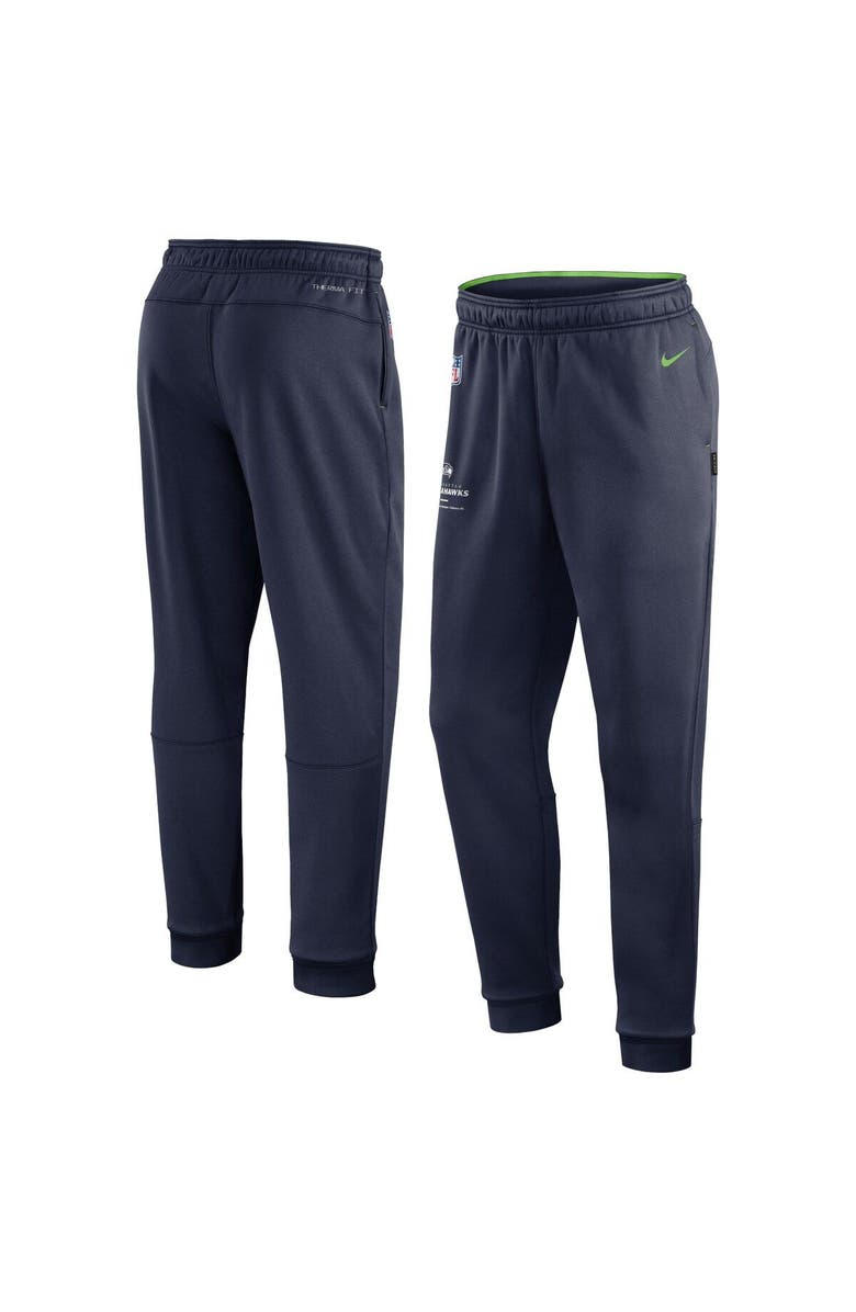 Nike Men's Nike College Navy Seattle Seahawks Sideline Logo Performance Pants, Main, color, 