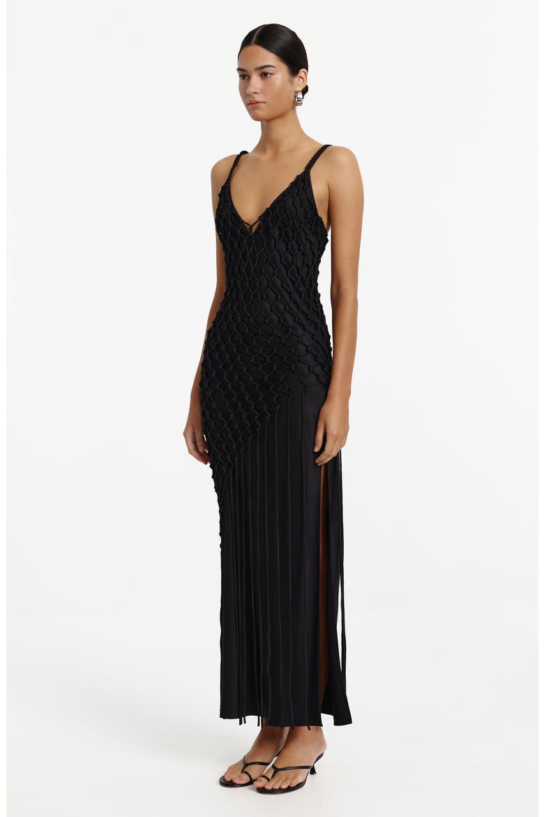 Oceane Maxi Dress, Alternate, color, BLACK