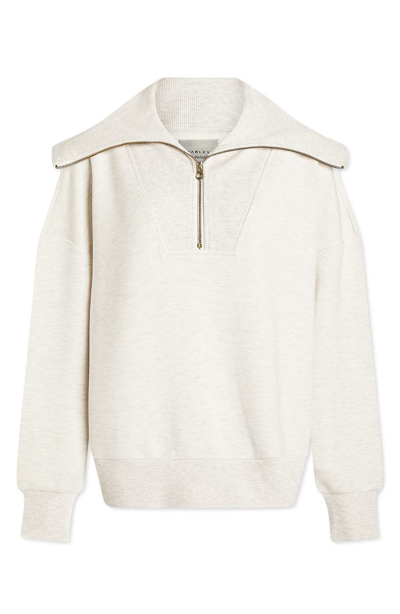 Varley Catherine Half Zip Sweatshirt, Alternate, color, Ivory Marl