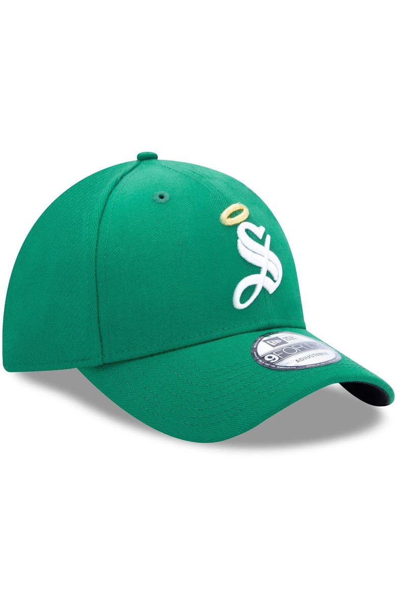 New Era Men's New Era Green Santos Laguna Basic 9FORTY Adjustable Snapback Hat, Alternate, color,