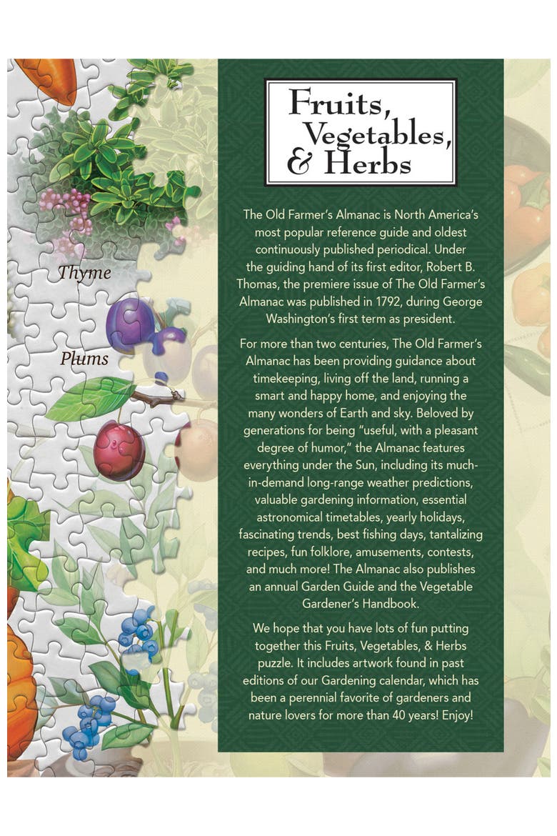 Fruits Vegetables & Herbs 1000pc Puzzle, Alternate, color, Multicolor