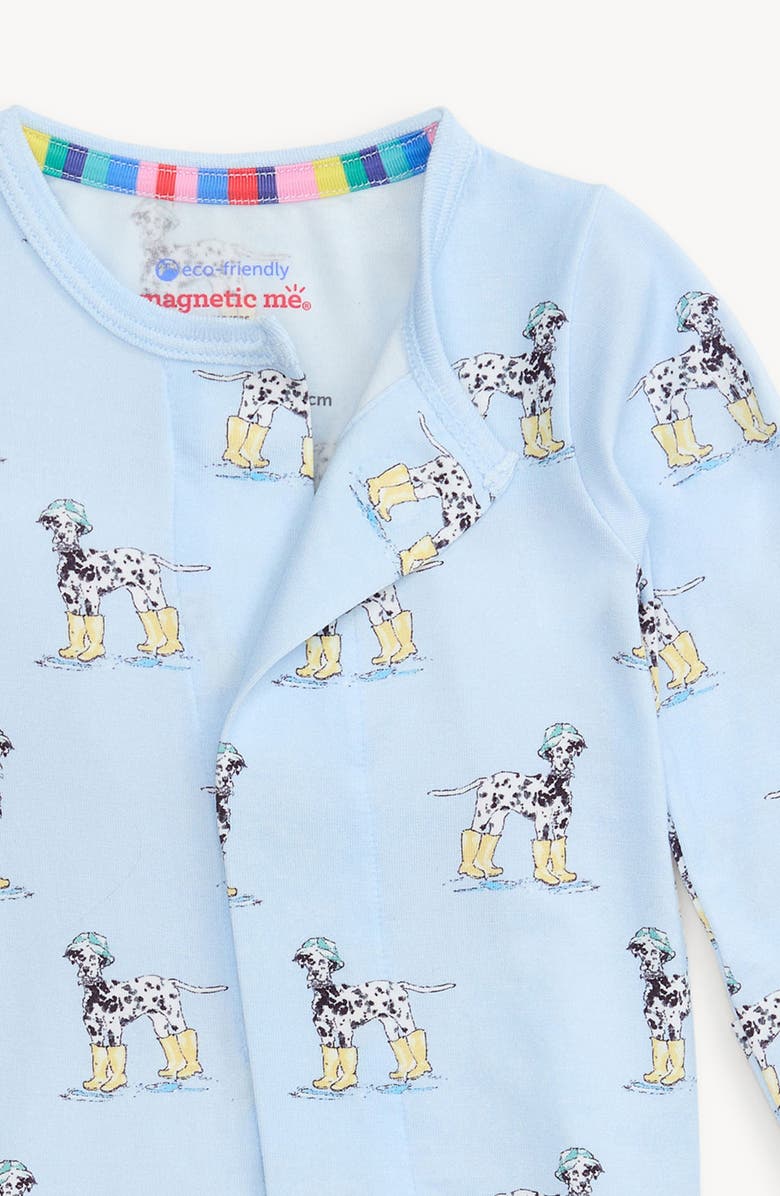 Magnetic Me Spots and Splashes Magnetic Closure Footie, Alternate, color, Blue