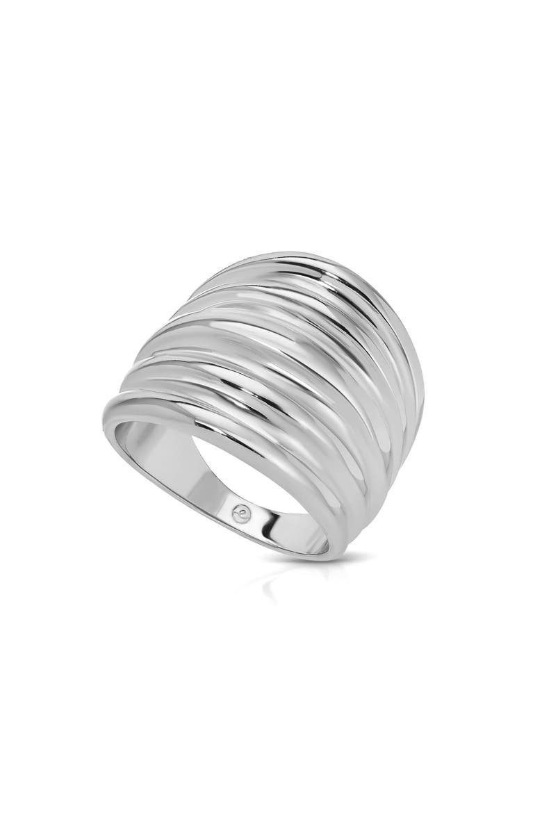 Stacked Band Ring, Main, color, SILVER