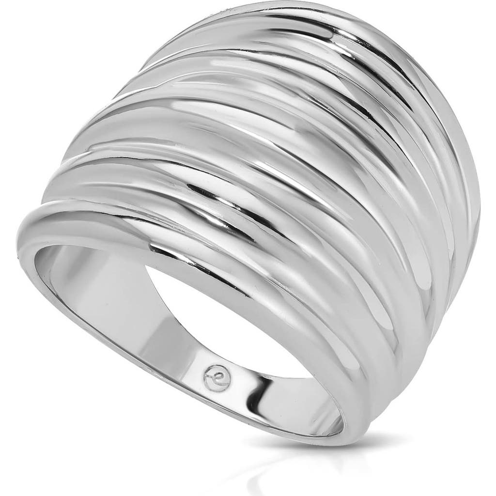 Ettika Stacked Band Ring In Silver