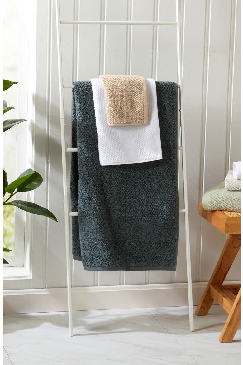 12-Pack Checker Texture Washcloths, Alternate, color, WHITE