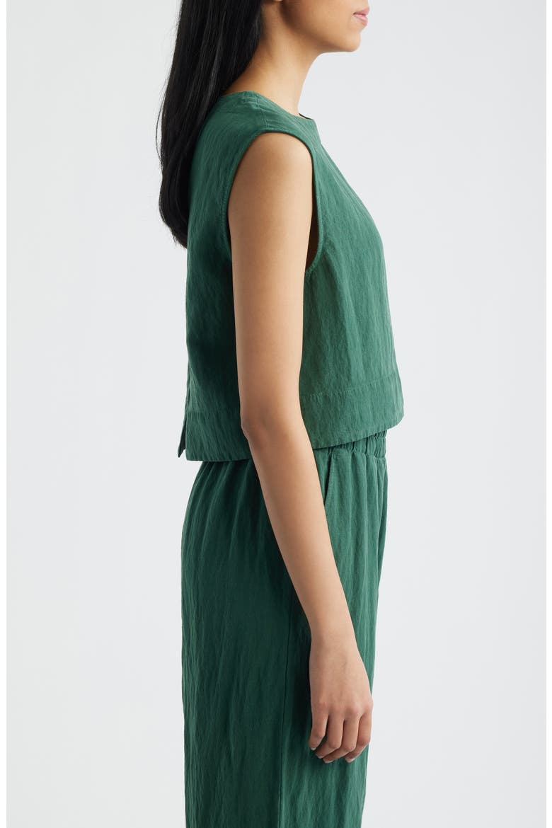 Boxy Back Button Sleeveless Top, Alternate, color, MEADOW MOSS