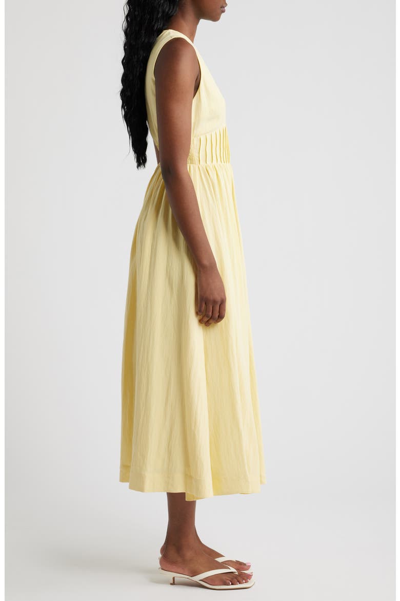 Sleeveless Keyhole Midi Dress, Alternate, color, YELLOW